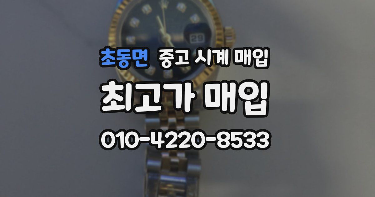 초동면 중고 시계 매입