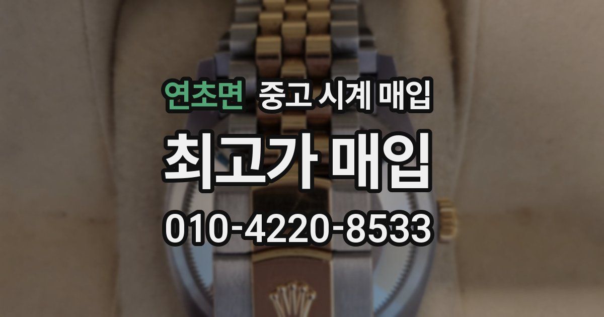 연초면 중고 시계 매입