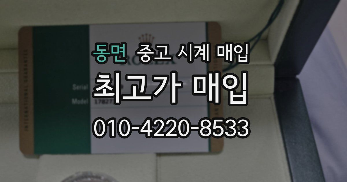 동면 중고 시계 매입
