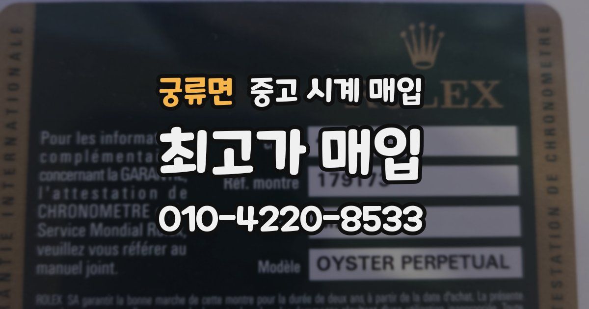 궁류면 중고 시계 매입