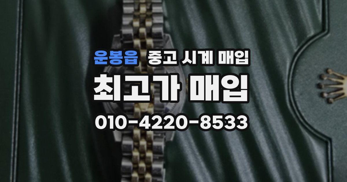 운봉읍 중고 시계 매입