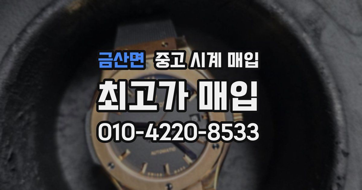 금산면 중고 시계 매입