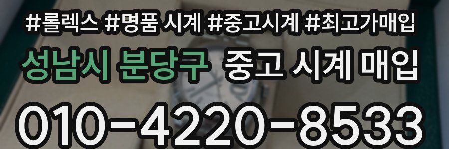 성남시 분당구 중고 시계 매입