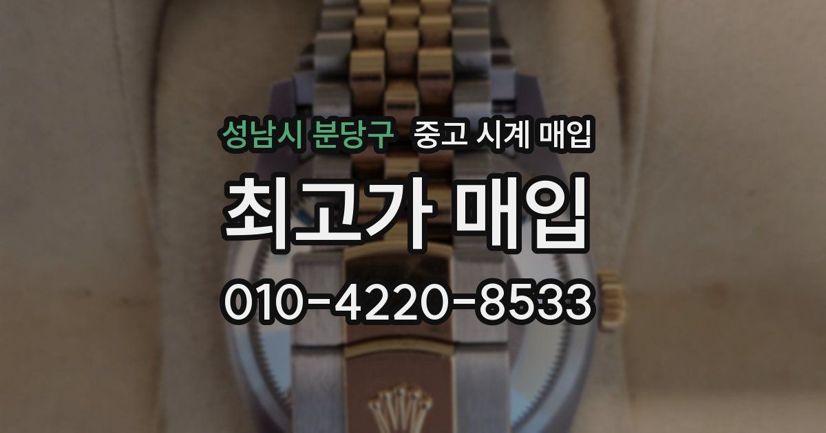 성남시 분당구 중고 시계 매입