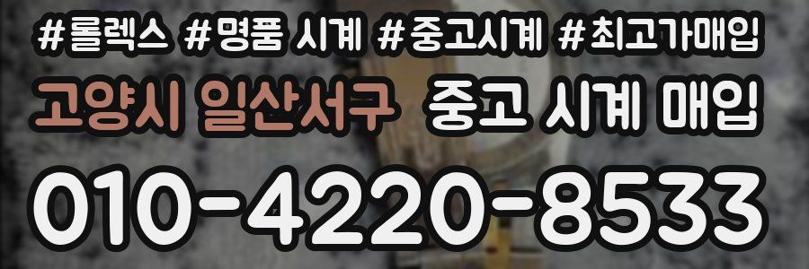 고양시 일산서구 중고 시계 매입