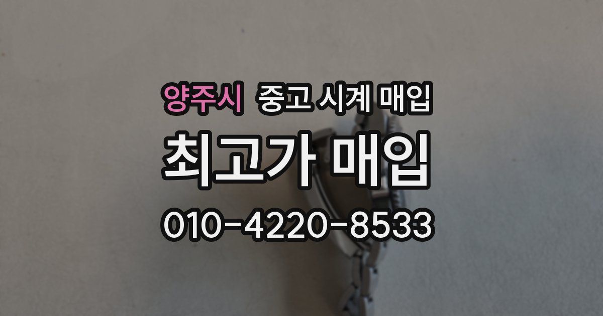 양주시 중고 시계 매입