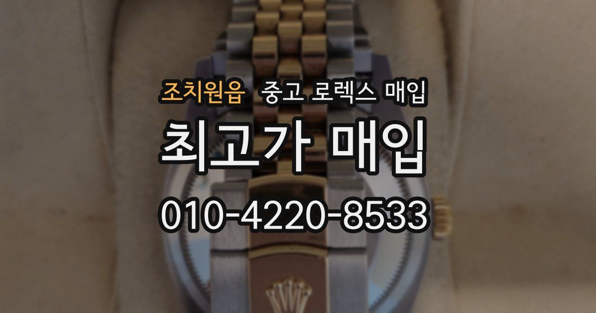 조치원읍 중고 로렉스 매입