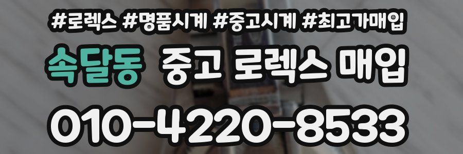 속달동 중고 로렉스 매입