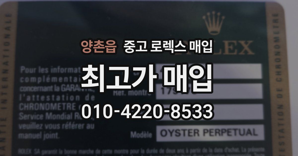 양촌읍 중고 로렉스 매입