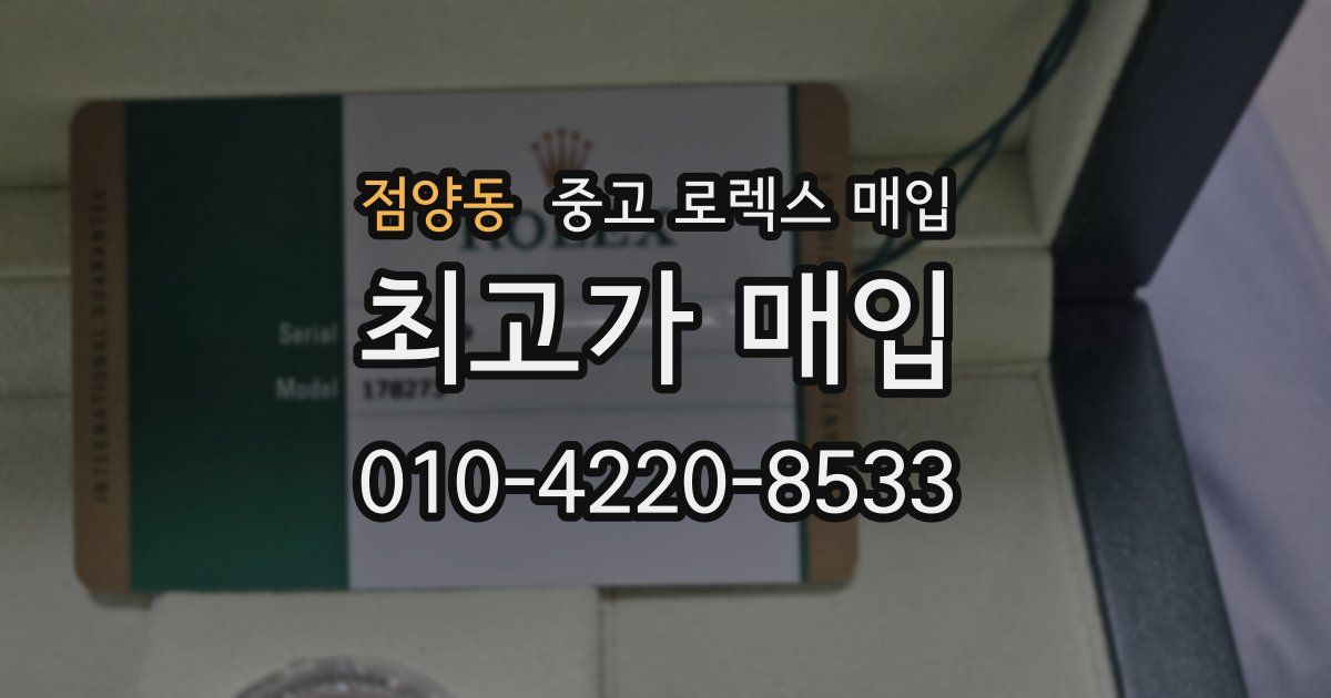 점양동 중고 로렉스 매입