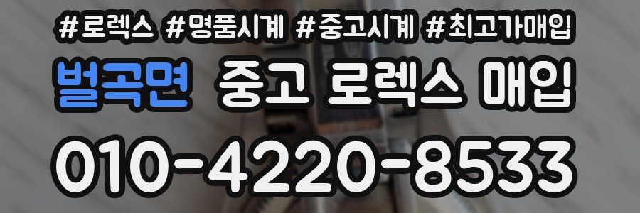 벌곡면 중고 로렉스 매입