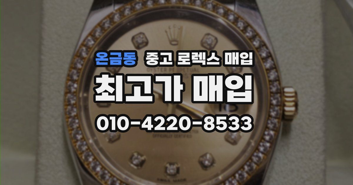 온금동 중고 로렉스 매입