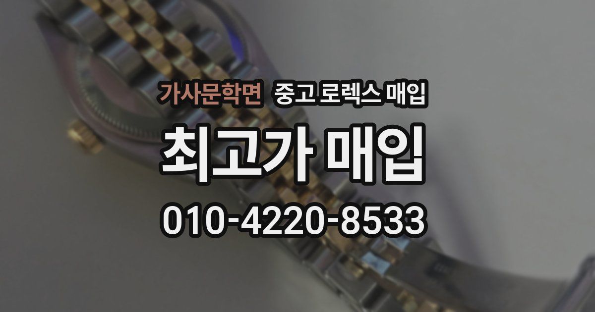 가사문학면 중고 로렉스 매입
