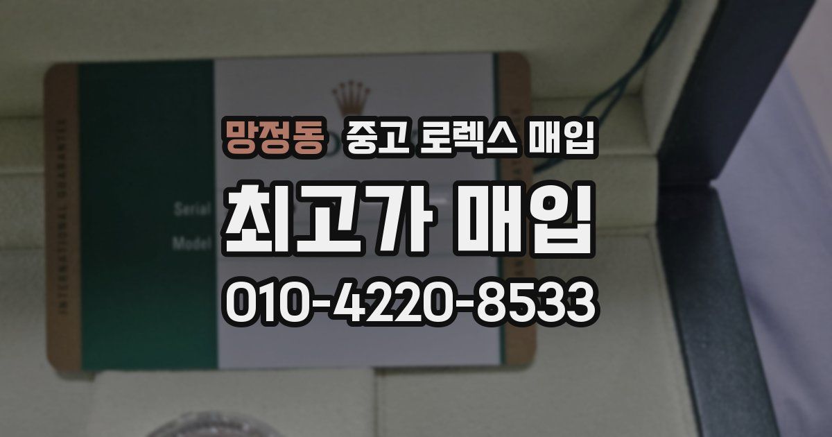 망정동 중고 로렉스 매입