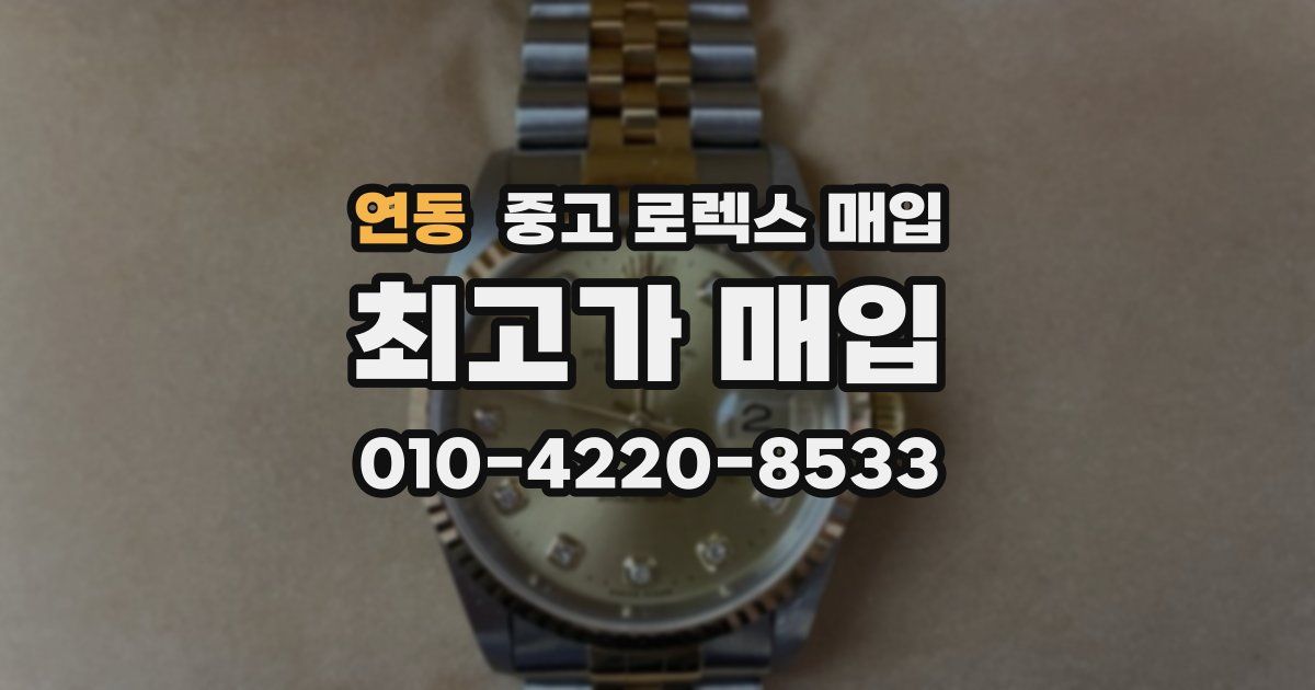 연동 중고 로렉스 매입