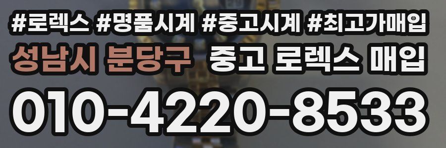 성남시 분당구 중고 로렉스 매입