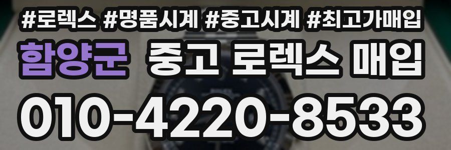 함양군 중고 로렉스 매입