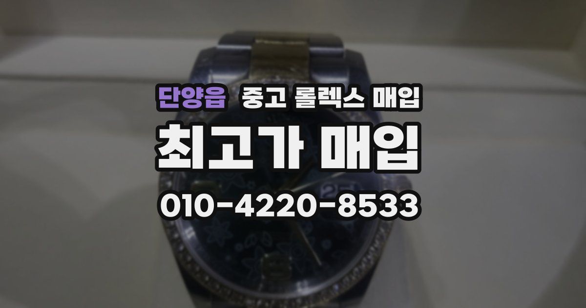 단양읍 중고 롤렉스 매입