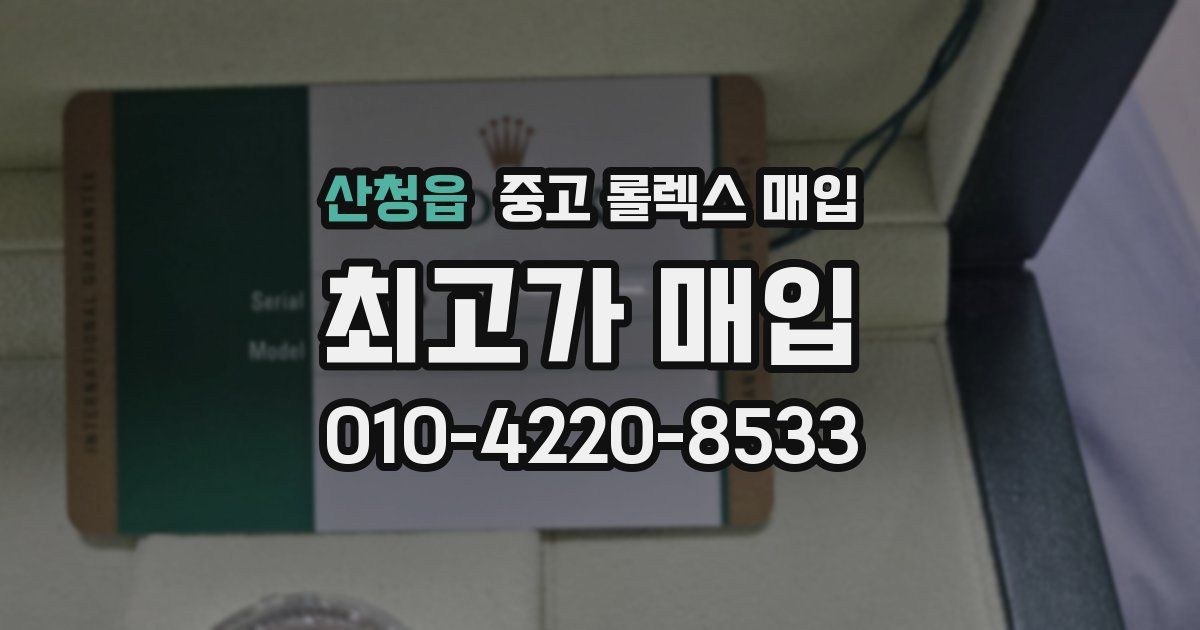 산청읍 중고 롤렉스 매입
