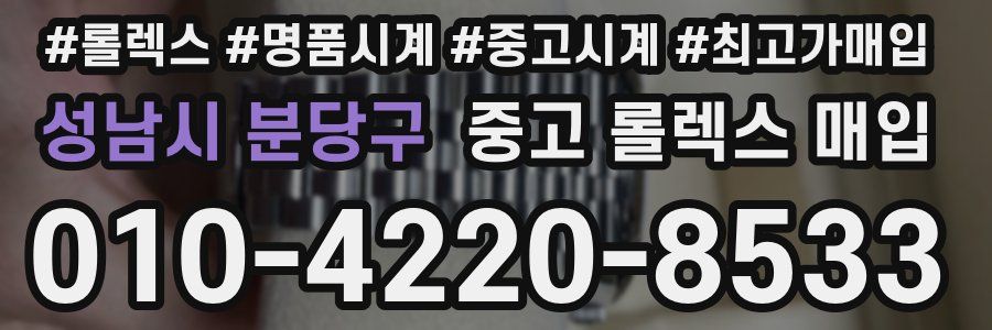 성남시 분당구 중고 롤렉스 매입