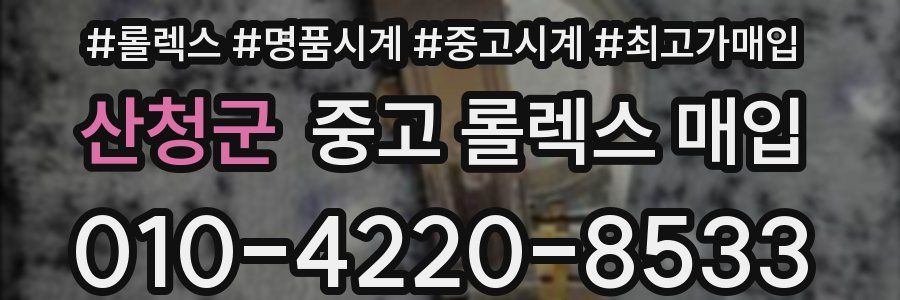 산청군 중고 롤렉스 매입