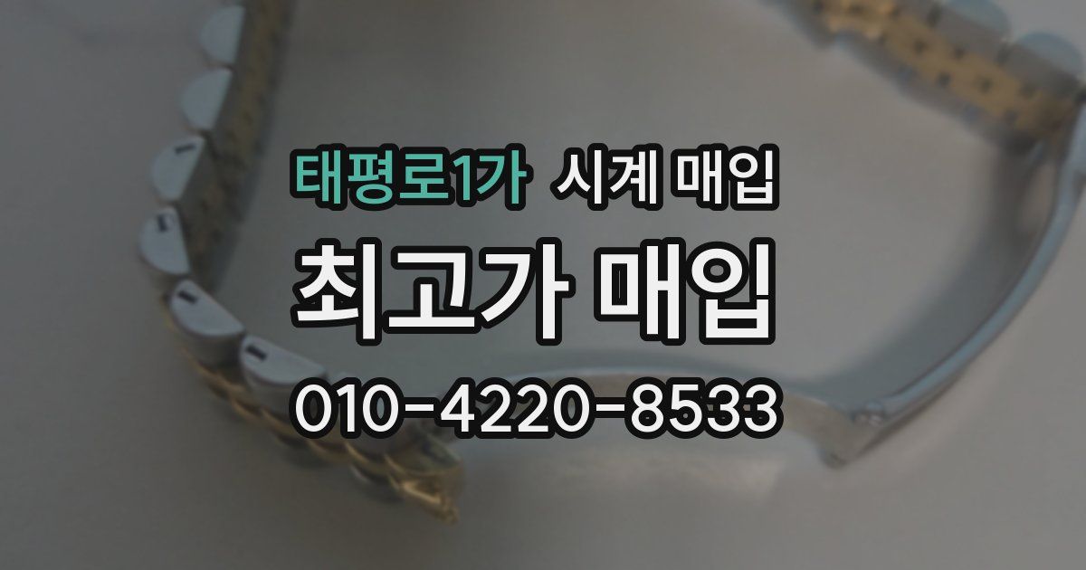 태평로1가 시계 매입