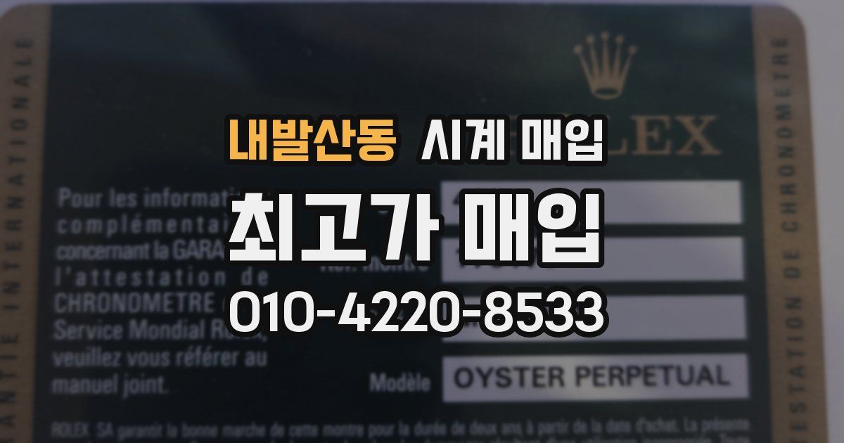 내발산동 시계 매입