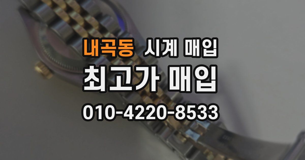 내곡동 시계 매입