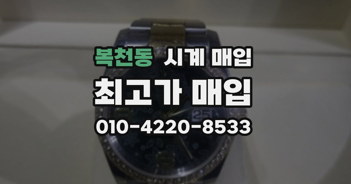 복천동 시계 매입