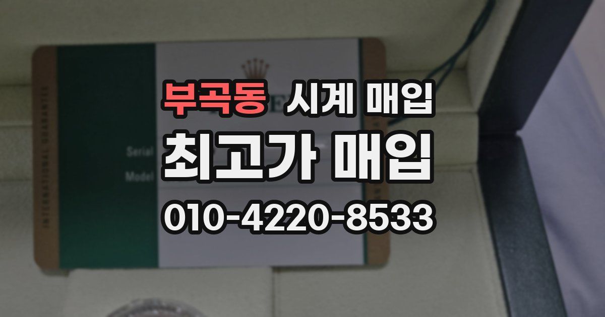 부곡동 시계 매입