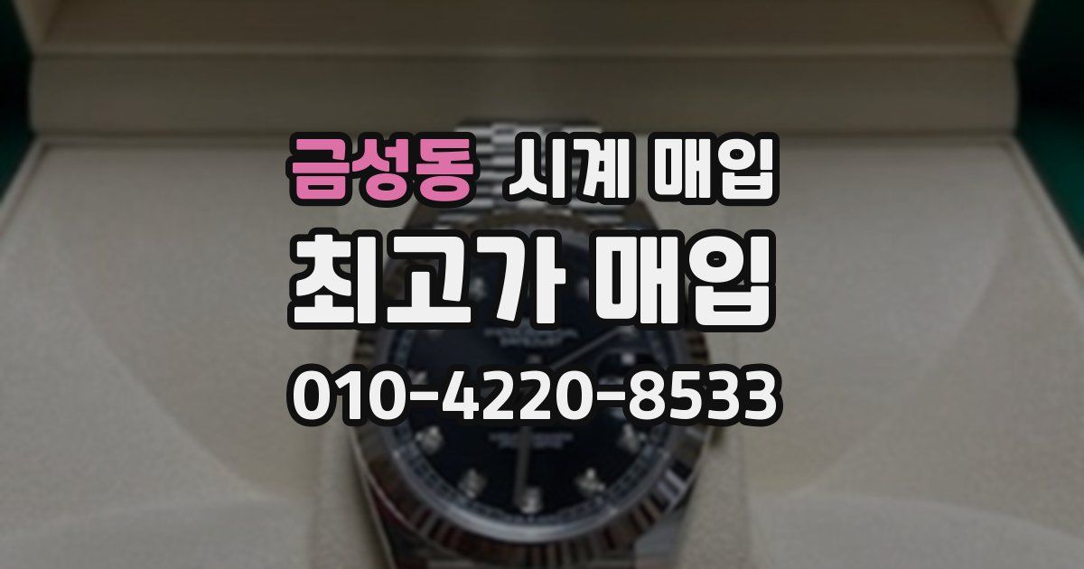 금성동 시계 매입