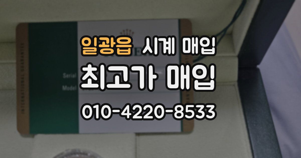 일광읍 시계 매입