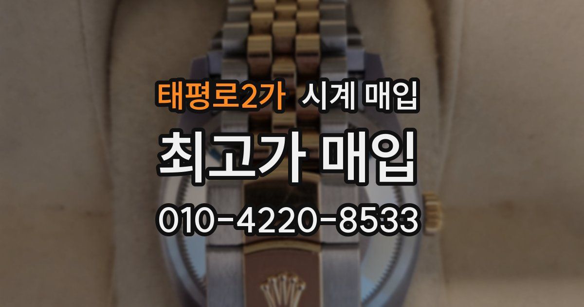 태평로2가 시계 매입
