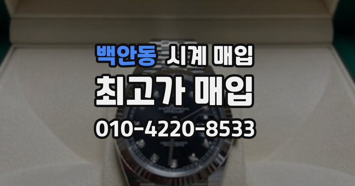 백안동 시계 매입