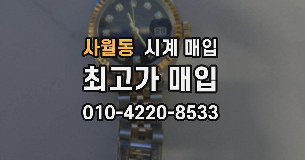 사월동 시계 매입
