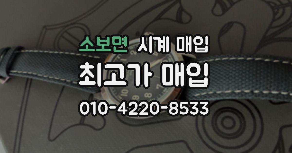 소보면 시계 매입