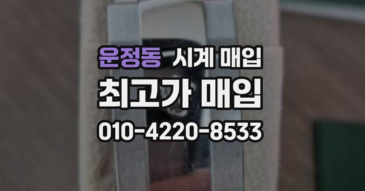운정동 시계 매입