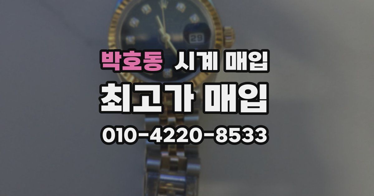 박호동 시계 매입