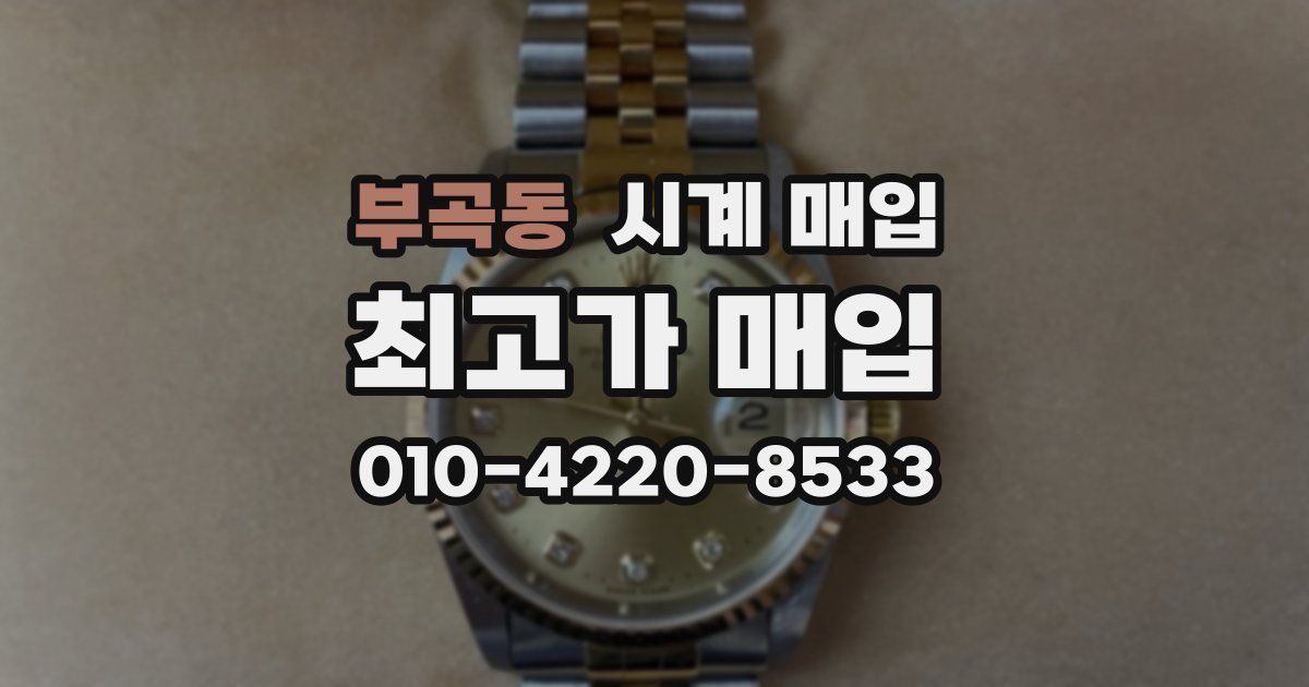 부곡동 시계 매입