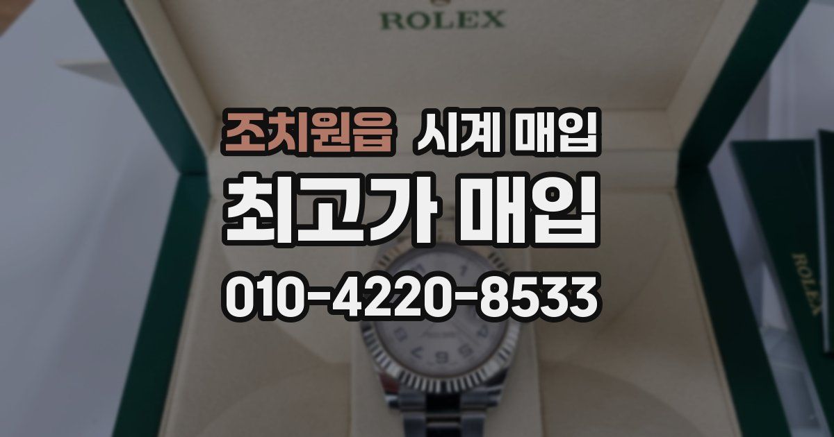 조치원읍 시계 매입