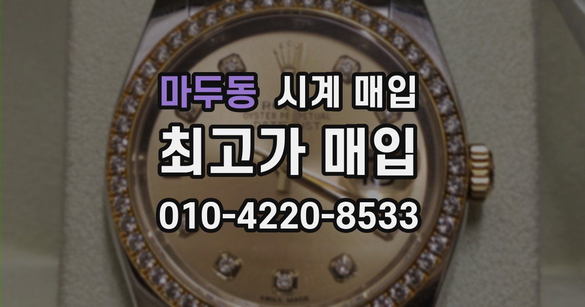 마두동 시계 매입