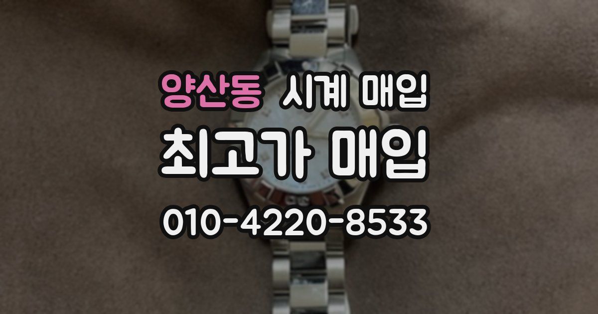 양산동 시계 매입