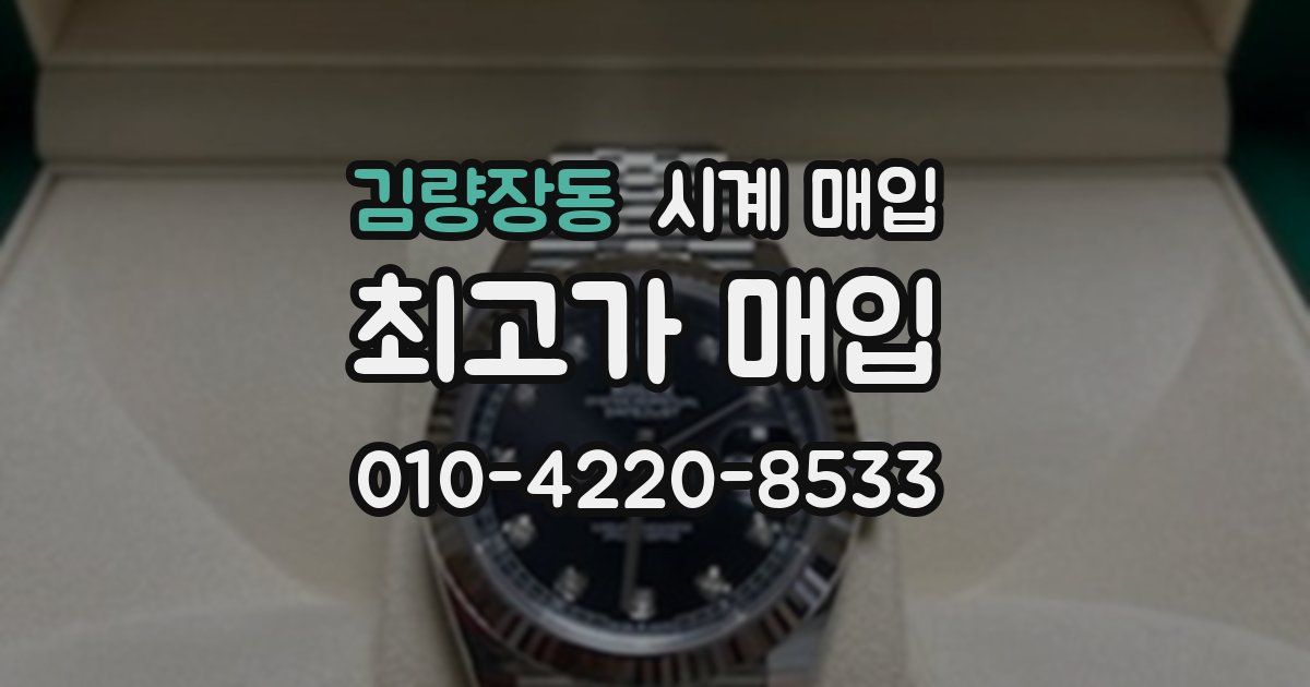 김량장동 시계 매입