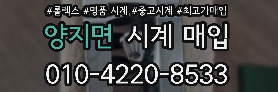양지면 시계 매입