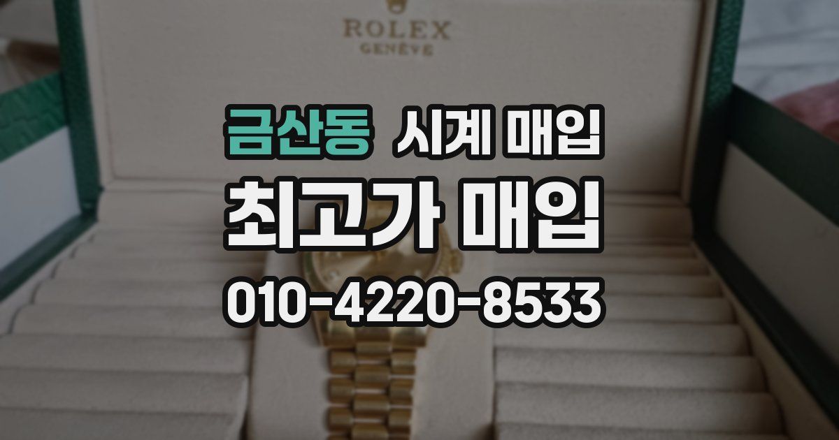 금산동 시계 매입