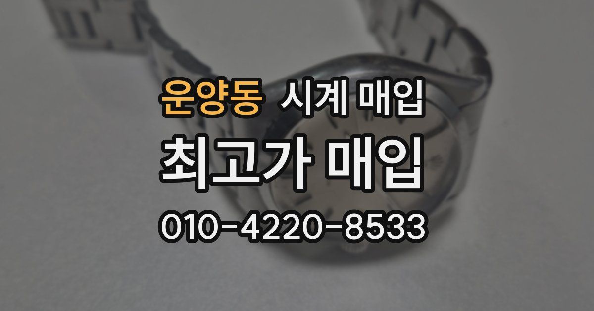 운양동 시계 매입