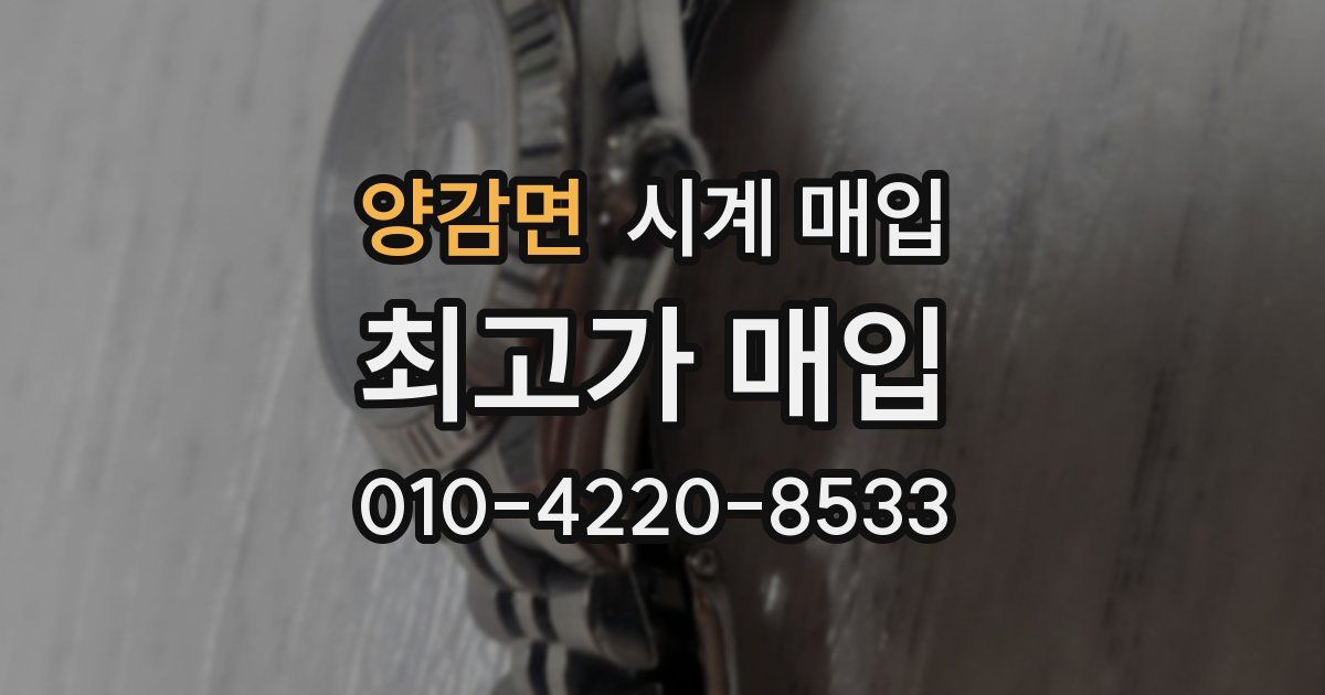 양감면 시계 매입