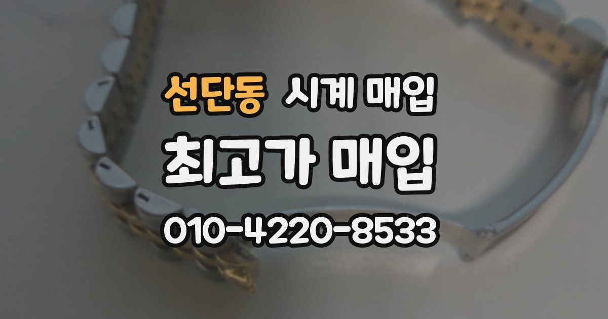 선단동 시계 매입