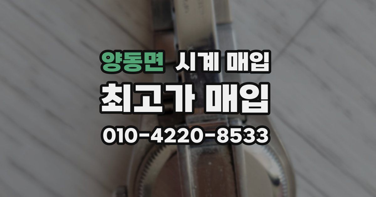 양동면 시계 매입