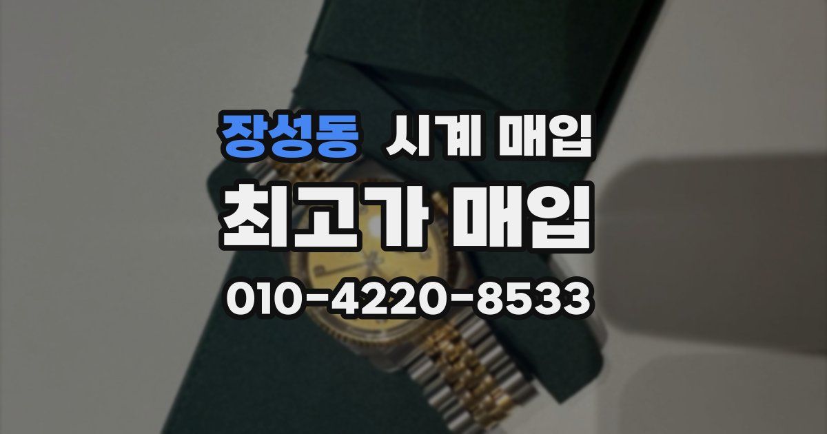 장성동 시계 매입